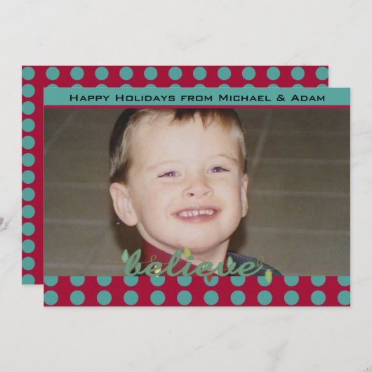 信じカスタマイズHoliday Photo Card シーズンカード (正面/裏面)