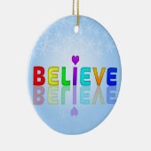 信じカラフル心遣い表現ギフト セラミックオーナメント (右)