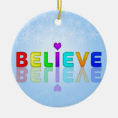 信じカラフル心遣い表現ギフト セラミックオーナメント (正面)
