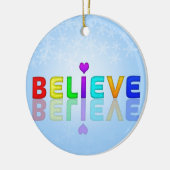 信じカラフル心遣い表現ギフト セラミックオーナメント (左)