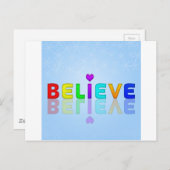 信じカラフル心遣い表現ギフト ポストカード (正面/裏面)