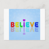 信じカラフル心遣い表現ギフト ポストカード (正面)