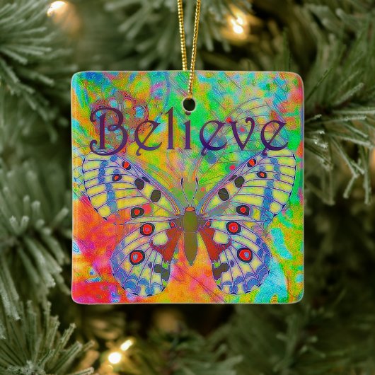 信じカラフル セラミックオーナメント (ツリー)