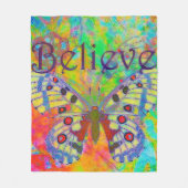 信じカラフル フリースブランケット (正面)