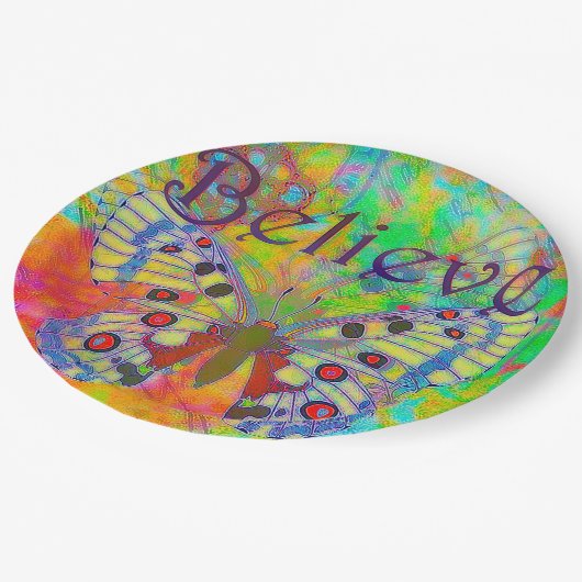 信じカラフル ペーパープレート (アングル)