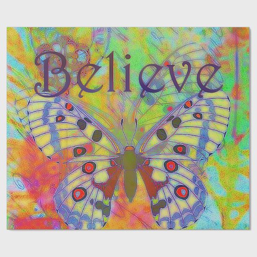 信じカラフル ラッピングペーパー (フラット)