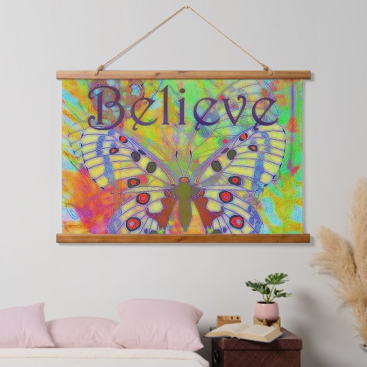 信じカラフル 吊り下げ型タペストリー (寝室)