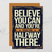 信じカードやる気を起こさせる 招待状 (正面/裏面)