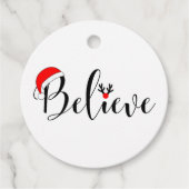 信じクリスマスのギフトタグクリスマスグラフィック フェイバータグ (正面)