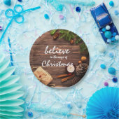 信じクリスマスの魔法素朴 ペーパープレート (パーティー)