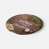 信じクリスマスの魔法素朴 ペーパープレート (アングル)