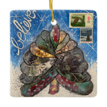 信じクリスマスツリーと切手