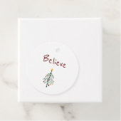 信じクリスマスツリーレッドグリーンシンプル フェイバータグ (インサイチュ)