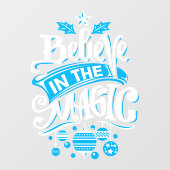 信じクリスマスブルーの魔法で ウィンドウサイン (シート)