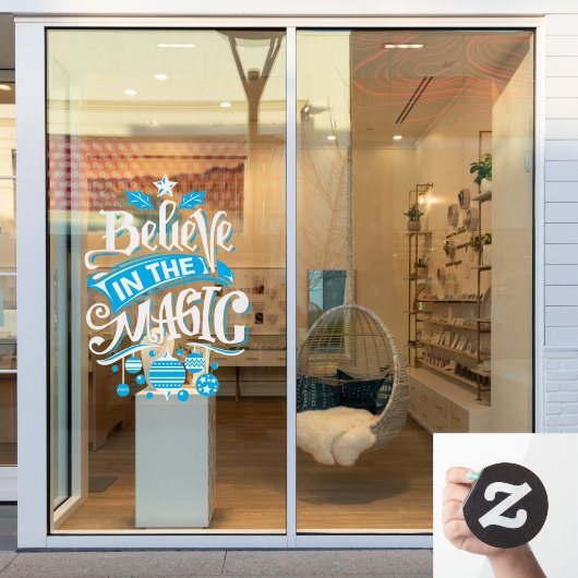 信じクリスマスブルーの魔法で ウィンドウサイン (店舗窓)