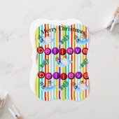 信じクリスマス雪だるまフラットグリーティングカード カード (正面/裏面インサイチュ)