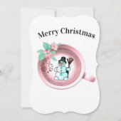 信じクリスマス雪だるまフラットグリーティングカード カード (裏面)