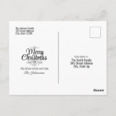 信じクリスマス雪の冬ワンダーランドシーン🦌🎄 ポストカード (裏面)