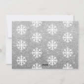 信じクリスマス雪片グリッター | フォト シーズンカード (裏面)