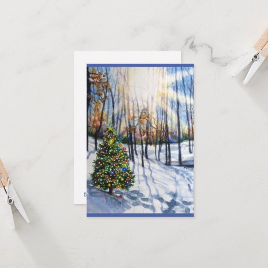 信じクリスマス カード (正面/裏面インサイチュ)