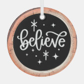 信じクリスマス ガラスオーナメント (正面)