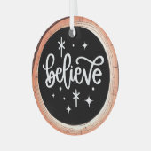 信じクリスマス ガラスオーナメント (正面左)