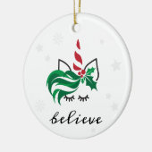 信じクリスマス セラミックオーナメント (左)