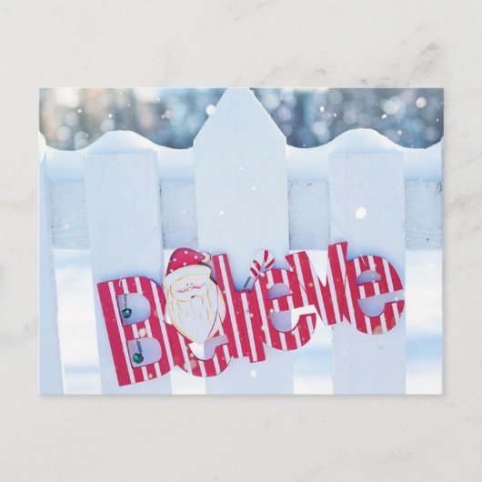 信じクリスマス | 休日の写真はがき シーズンポストカード (正面)