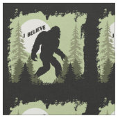 信じサスカッチパターン（の模様が）ある ファブリック (クローズアップ)