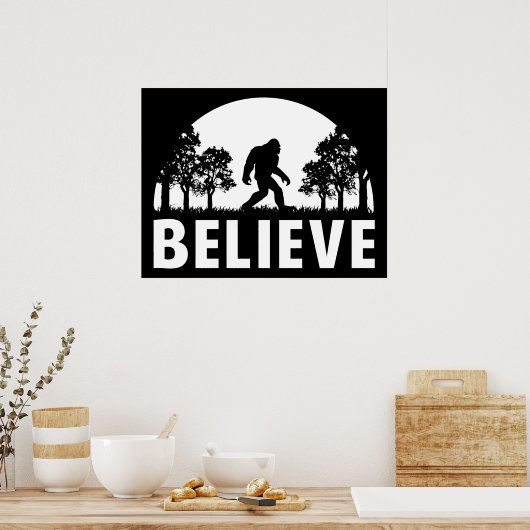 信じサスカッチ ポスター (キッチン)