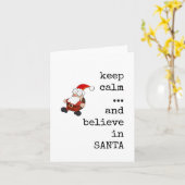 信じサンタクロスマスカードおもしろい カード (黄色い花)