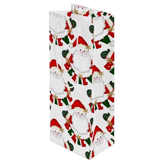 信じサンタホワイト抱き枕 ワインギフトバッグ (裏面アングル)