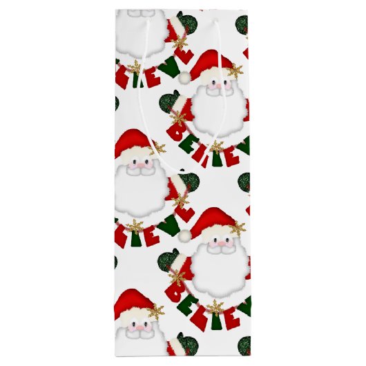 信じサンタホワイト抱き枕 ワインギフトバッグ (裏面)