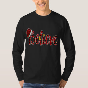 信じサンタレッドのクリスマス信じクリスマス Tシャツ