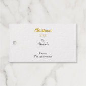 信じタイポグラフィミニマル箔ギフトラベル ギフトタグ (裏面 (横))