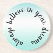 信じドリームアクア感動的絞り染め コースター (正面)