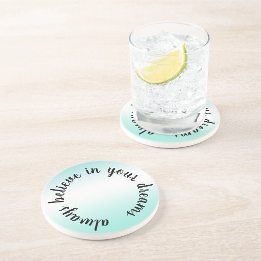 信じドリームアクア感動的絞り染め コースター (側面)