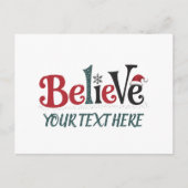 信じパーソナライズされたパーティー家族 シーズンポストカード (正面)