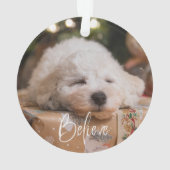 信じパーソナライズされた写真 オーナメント (裏面)