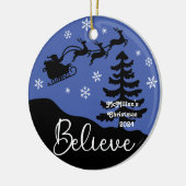 信じパーソナライズされた セラミックオーナメント (左)