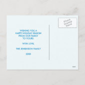 信じフェスティバルウッドランドウォーターカラーホリデーフォト シーズンポストカード (裏面)