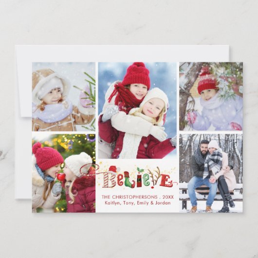 信じフェスティバルタイポグラフィ5写真 シーズンカード (正面)