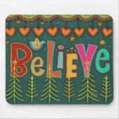 信じフォーククリスマス感光マウスパッド マウスパッド (正面)