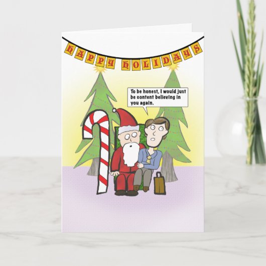 信じホリデーおもしろいカード カード (正面)