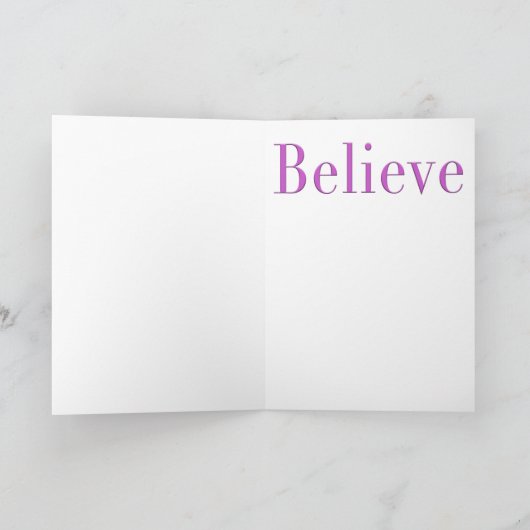 信じホリデーおもしろいカード カード (内部)