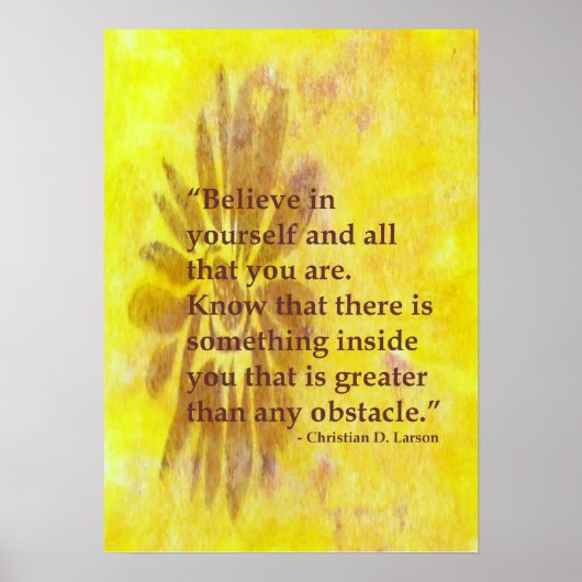 信じポスタやる気を起こさせるー ポスター (正面)