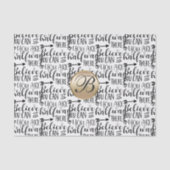 信じモノグラム感動的のカスタム 薄葉紙 (正面)