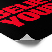 信じユアレオパードポップ・アートのアやる気を起こさせる ポスター (角)