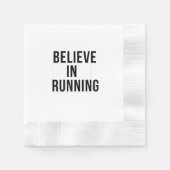 信じランニングで 縁ありカクテルナプキン (正面)
