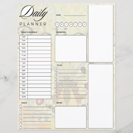 信じヴィンテージ蝶プランナー (正面)